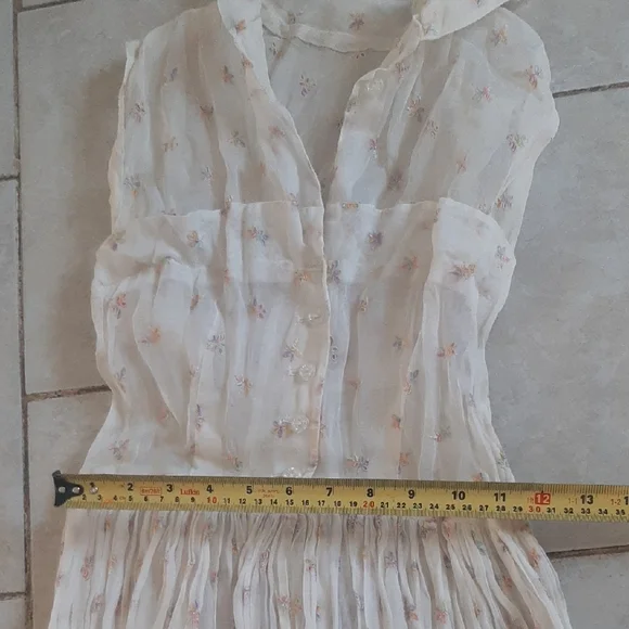 VINTAGE 1950's Midi Crepe Dress HAND STITCHED - Picture 7 of 9